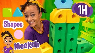 meekah builds the tallest block tower yellow vs green blippi and meekah kids tv