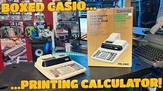 A Boxed, Complete Casio Printing Calculator  ( Casio FR-3100 ) Unbox & Review @RetroGamerVX