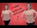 tutorial blusa cristal (talla grande)part#1 crocheteando con la comadre