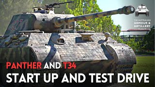 Test Driving our WWII SOVIET Russian T34-85 and German Panther!