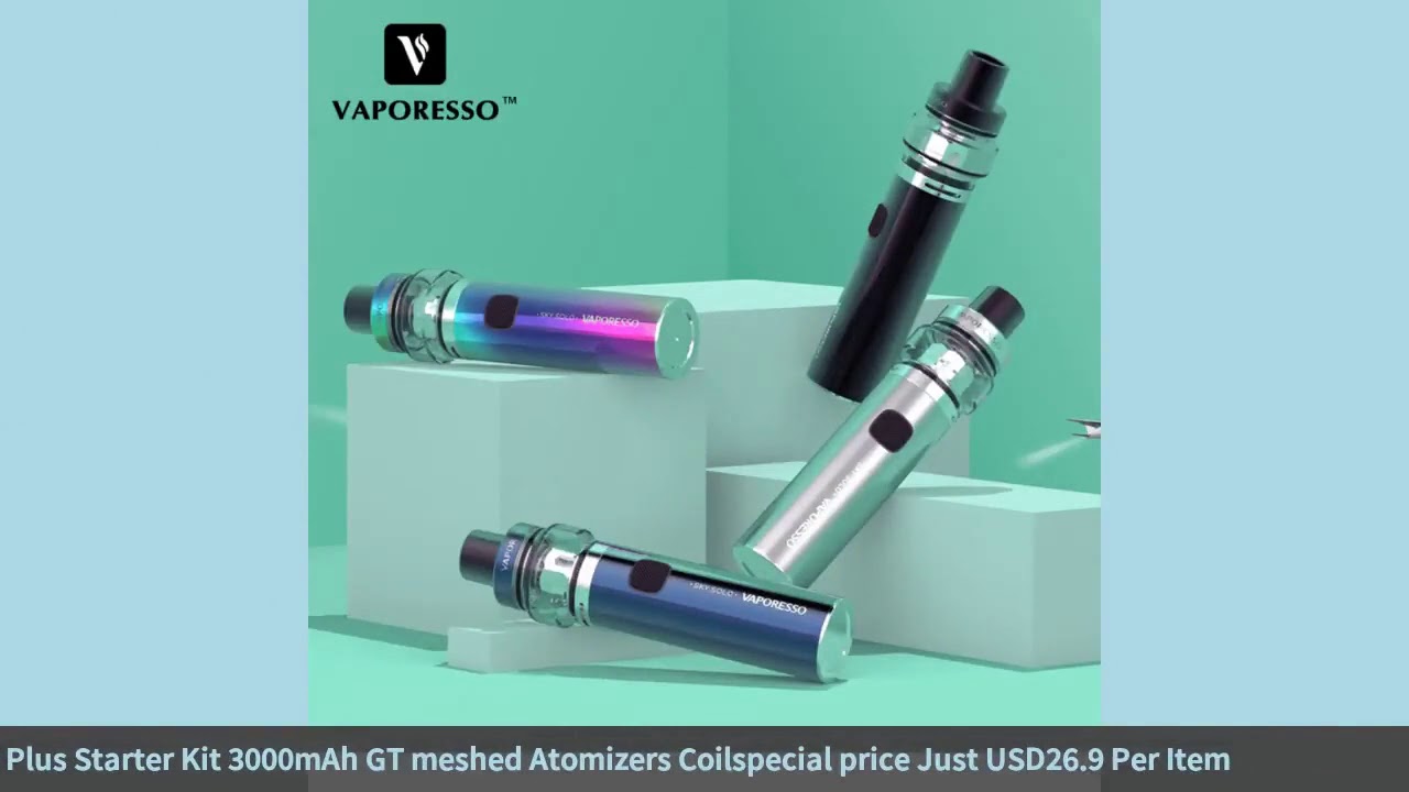 Original Vaporesso Vape Electronic Cigarette sky solo kit 1400mAh Sky Solo Plus Starter Kit 3000m...