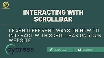 Cypress - Interacting with the scrollbar