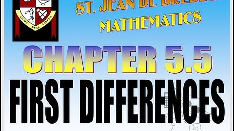 5.5 - First Differences