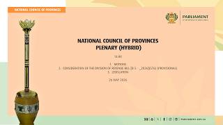 National Council of Provinces Plenary, 26 May 2026