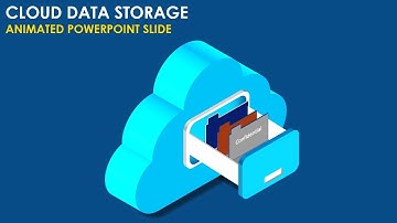 Cloud Data Storage Infographic Slide in PowerPoint/Animated PowerPoint Slide/Cloud Computing Slide