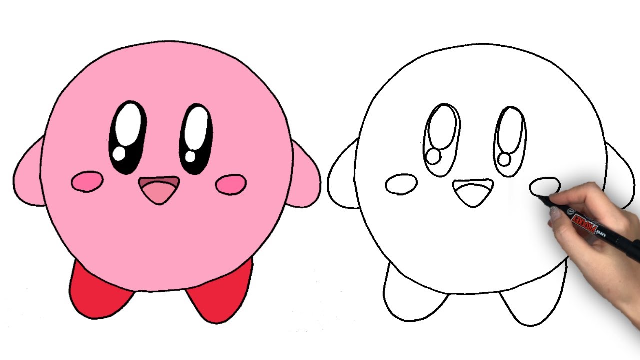 星のカービィの描き方 How To Draw A Kirby 193 Youtube