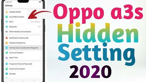 Oppo A3s Android phone||Android phone hidden setting features in you should know 2020