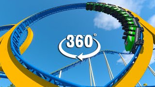VR 360 Classic Theme Park Steel Looping Roller Coaster Video for Oculus HTC and VR Headsets