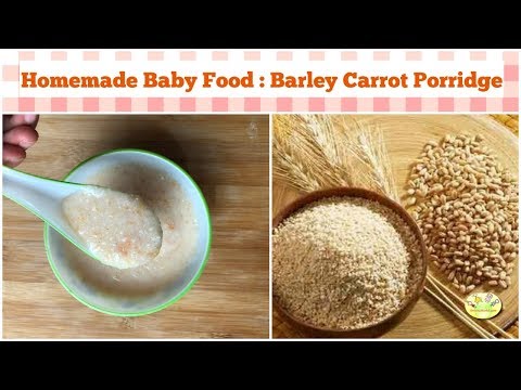 homemade-baby-food-recipe-:-barley-carrot-porridge/-soup-(6+-months)-for-babies,-toddlers,-kids