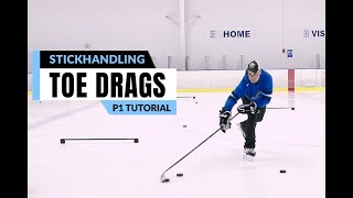 On-Ice Stickhandling Toe Drags