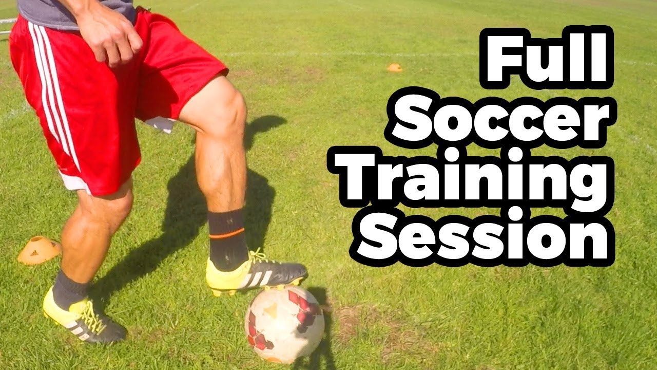Complete Soccer Training Routine Session Improve Dribbling, Passing