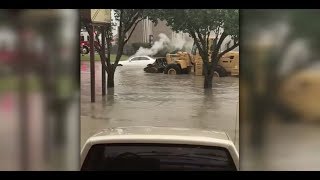 RAW: A very Texas way of putting out a car fire