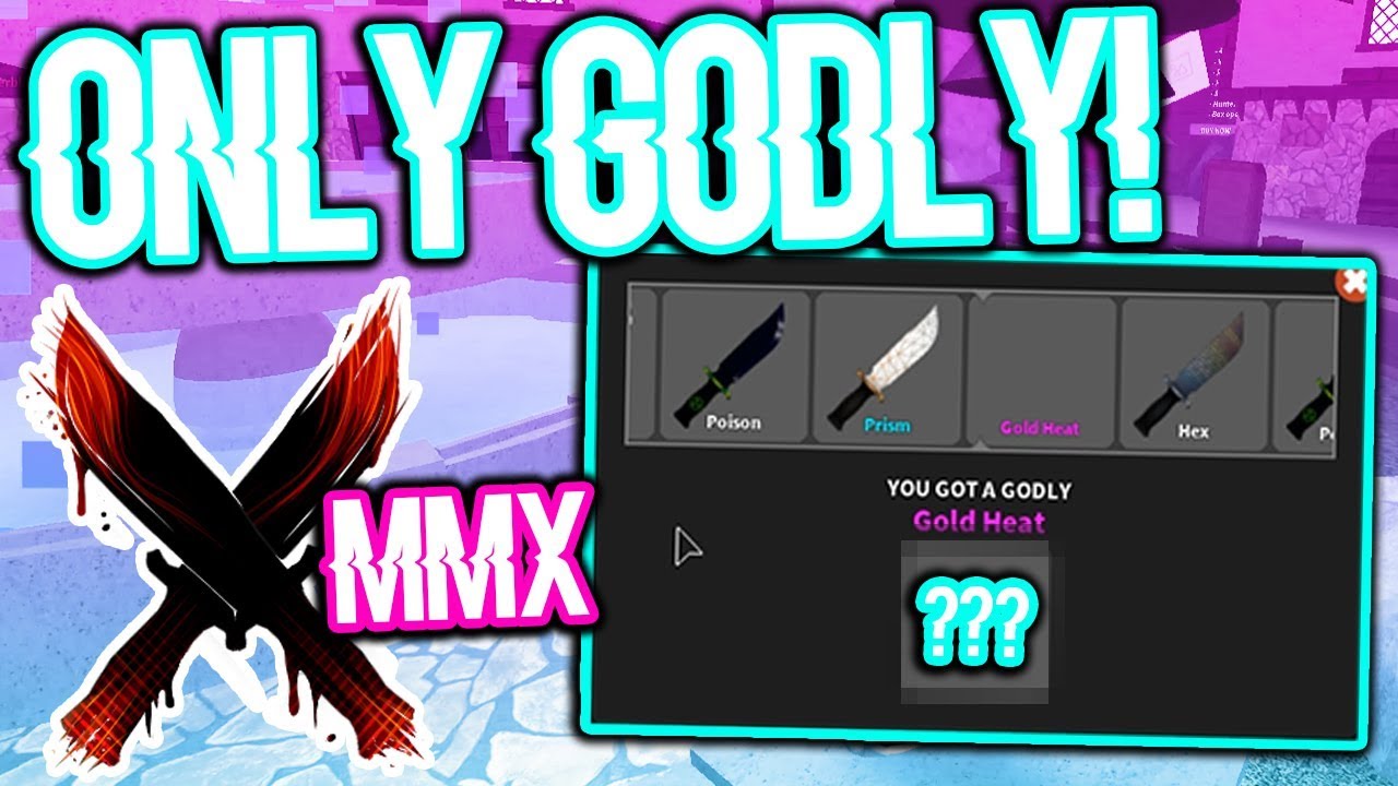 Unboxing The Only Godly In Roblox Murder Mystery X Exclusive - how to get a free knife in murder mystery x roblox youtube