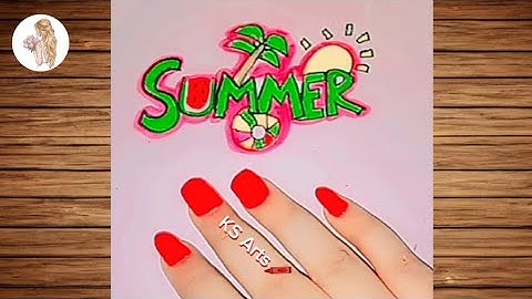 How To Draw  Summer - Block Letters Summer Easy Drawing