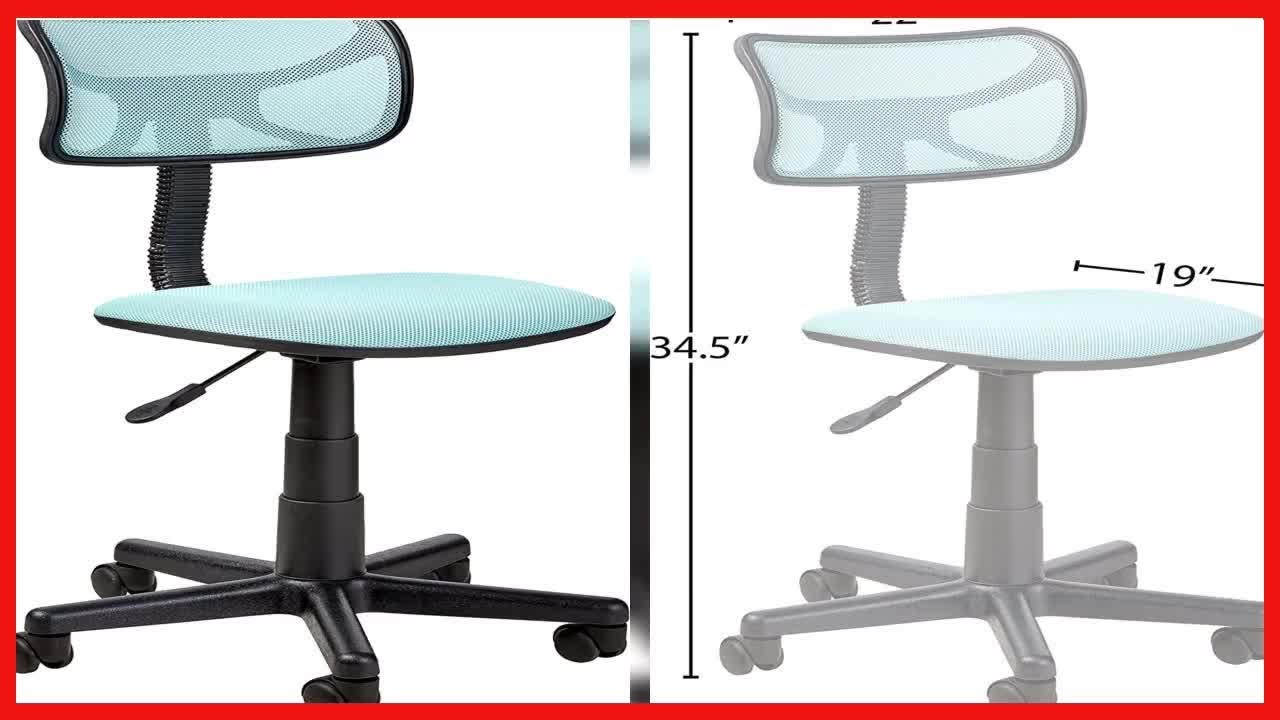 Urban Shop Swivel Mesh Desk Chair, Blue YouTube