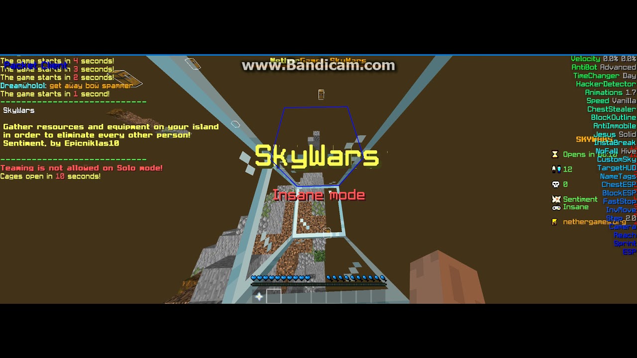 destroying nethergames with packet client minecraft - YouTube