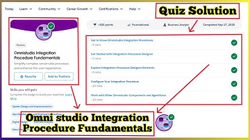 Omnistudio Integration Procedure Fundamentals | Salesforce Trailhead | Quiz Solution