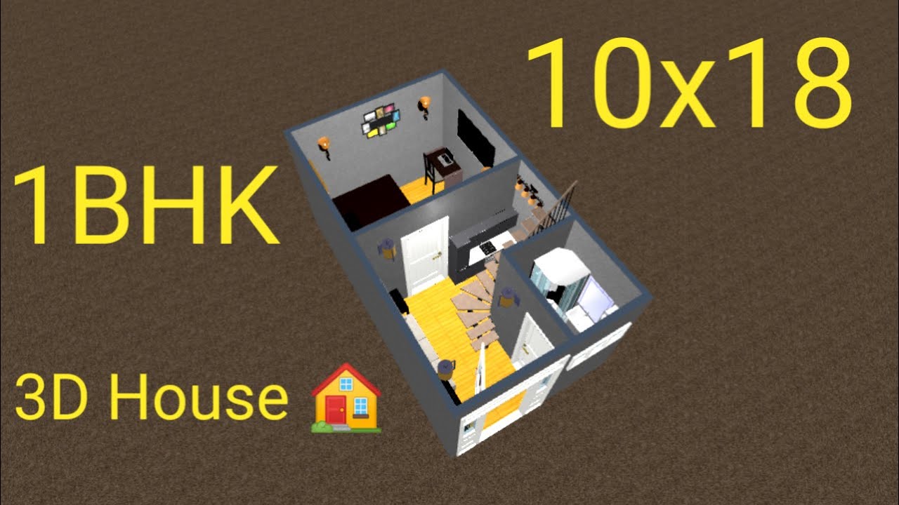 10 x 18 feet house plan 3D house design 1 BHK house plan 180 sqft tiny house plan YouTube