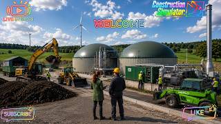 Live construction simulator| walkthrough in the Europe Renewable energies -biogas plant|day-15🚧👷🛠️🚛😊