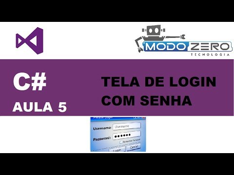 TELA DE LOGIN E SENHA | Curso C# Visual Studio