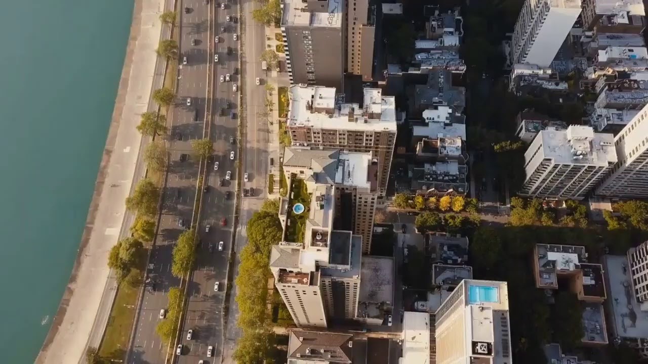 Chicago Aerial Views With Soothing Relaxing Focus Sleep Concentration Music