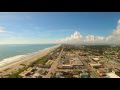 Over Downtown Cocoa Beach Florida By Drone