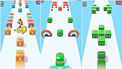 Jelly Run 2048 ULTIMATE Gameplay | 4 Shape Play Showdown! | 128B vs 2Q vs 4096e vs 256i Race