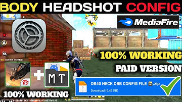 OB40😈Auto Headshot Obb Config‼️Mt Manager Config File‼️Freefire Aimbot + Aimlock☑️ Today Config