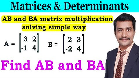 AB and BA matrix multiplication solving simple way