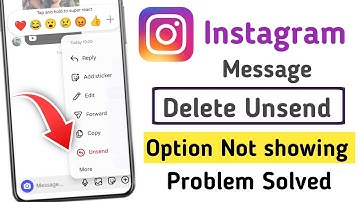 instagram message Unsend option not showing problem 2025 | instagram message delete option missing 