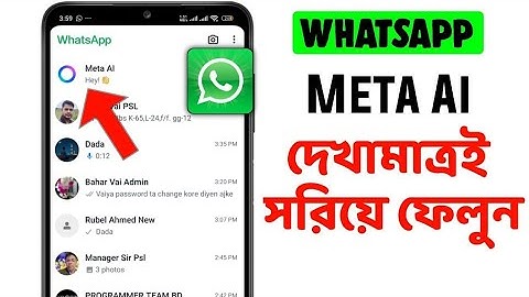 Whatsapp এ Meta Ai নতুন আপডেট এসেছে ? Meta Ai কিভাবে ডিলিট করবেন? বিস্তারিত জানুন