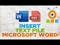 How to Insert a Text File in Word
