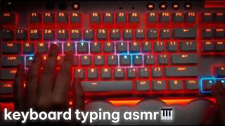 keyboard typing asmr 🎹⌨️ ~ red & blue rgb glow, mechanical keys, no talking screenshot 2