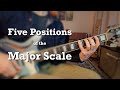 What are the five positions of the major scale?