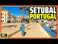 [4K] Setúbal, Portugal 😊 Walking Tour of a Historic Coastal City South of Lisbon!