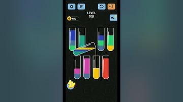 Water Color Sort Level 108 WalkThrough Solution Gameplay | user help | #watercolor#shorts#level108