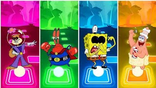Squidward Vs Sandy Cheeks Vs Spongebob Vs Plankton - Tiles Hop