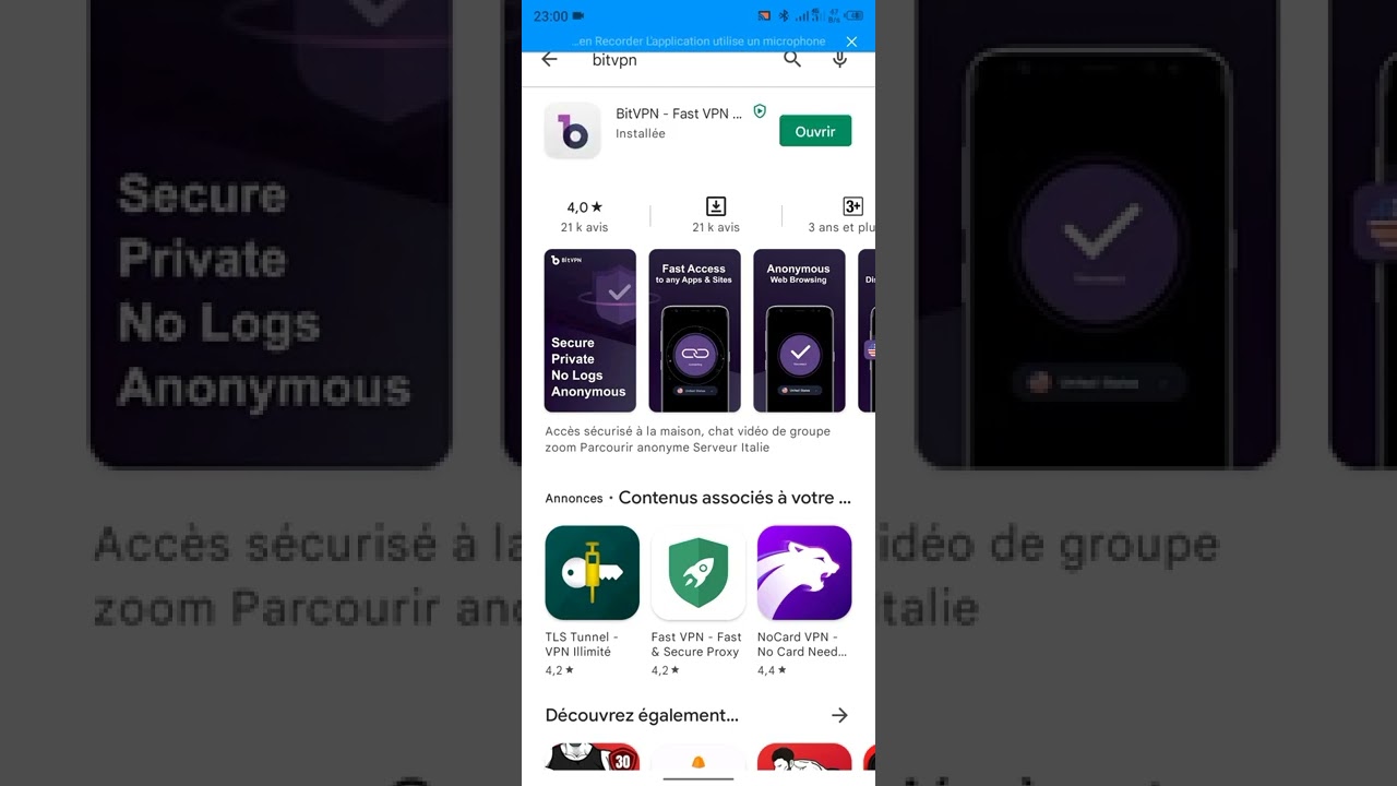 COMMENT VOUS CONNECTÉ A L'INTÉRÊT GRATUITEMENT AVEC L'APPLICATION BITVPN