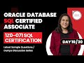 1Z0-071 SQL Certification Latest Sample Questions / Dumps Discussion 2022 Series - Day 10