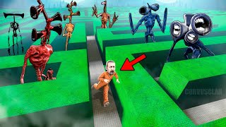 SCP Maze - WTF!! All the Siren Heads in One Maze!! - Garry's Mod screenshot 1