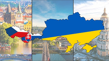 Czechia, Slovakia, Ukraine - Flag Map Speedpaint