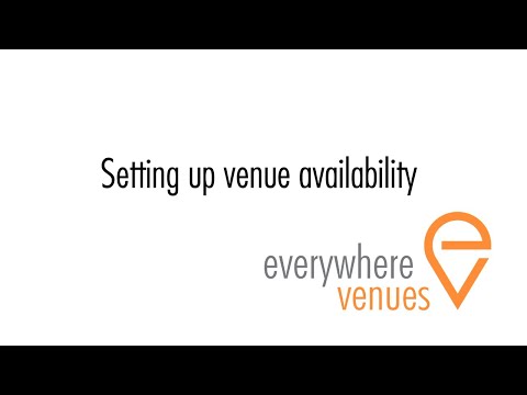 Set up your venue availability
