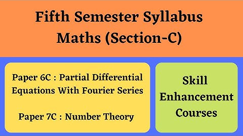 Degree fifth sem maths syllabus  Paper- 6C,7C *Section-C* *Number Theory* #newsyllabus2022_23