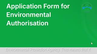 What is An Environmental Authorisation
