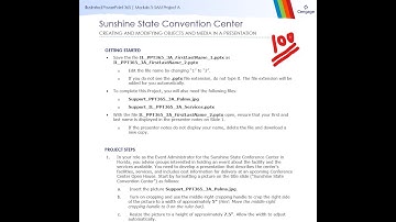 Illustrated PowerPoint 365 | Module 3: SAM Project A