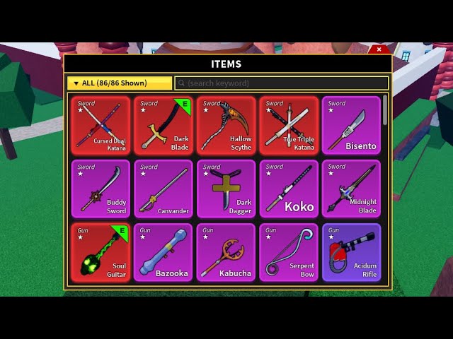 ALL MATERIALS NEEDED TO UPGRADE ALL SWORDS IN BLOX FRUITS 