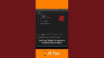 JavaScript Tips | Delete keyword
