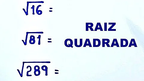 Como encontrar a raiz quadrada de 289?