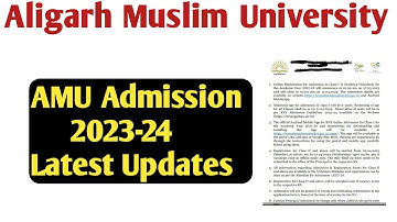 AMU Admission 2023 11th BA Hons Bsc Bcom Application form date 2023-24 amu form last date 2023-24