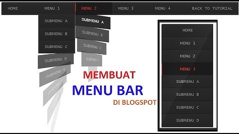 Cara Membuat Menu Bar Di Blog Tanpa Merubah Kode HTML